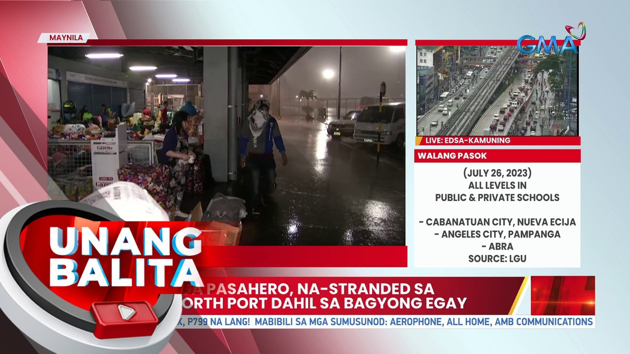 443 na mga pasahero, na-stranded sa Manila North Port dahil sa Bagyong Egay | UB