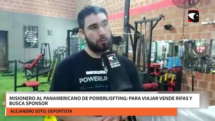 Misionero al panamericano de Powerlisfting: para viajar vende rifas y busca sponsor