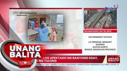 59 na pamilyang apektado ng Bagyong Egay, hinatiran ng tulong | UB