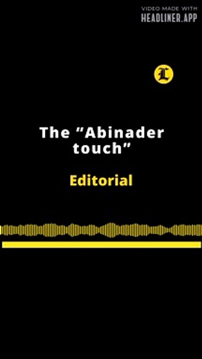 EDITORIAL EN INGLÉS |  THE ABINADER "TOUCH"