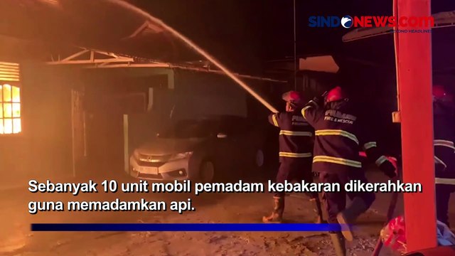 Diduga Korsleting Listrik, 1 Unit Rumah dan 2 Ruko Ludes Terbakar