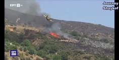 The plane crashed while extinguishing fires on the Greek island of Euboea
