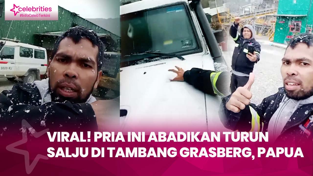 Viral! Pria Ini Abadikan Turun Salju di Tambang Grasberg, Papua
