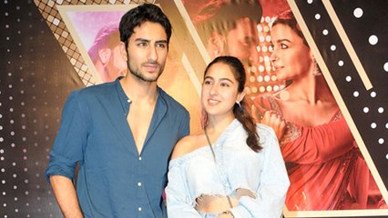 Handsome Ibrahim Ali Khan Attends RRKPK Screening With Sara