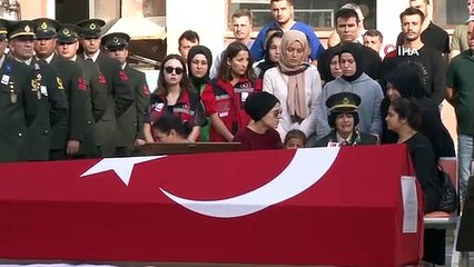 Edirne şehidi törenle Ankara'ya uğurlandı