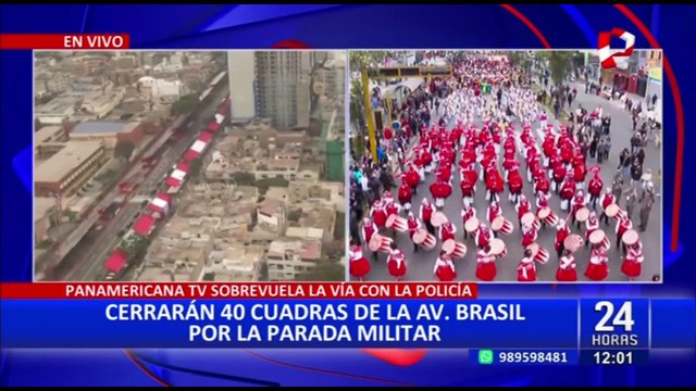 Fiestas Patrias: cerrarán la avenida Brasil desde la cuadra 1 a la 40 los días 28 y 29 de julio