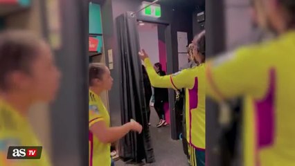 J Balvin parties in Colombia team locker room