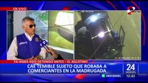 El Agustino: Detienen a delincuente que asaltaba de madrugada a comerciantes y taxistas