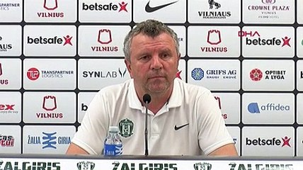 Zalgiris Teknik Direktörü Vladimir Cheburin ve futbolcusu Saulius Mikoliunas'ın açıklamaları