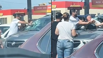 Father Saves Trapped Baby From Hot Car