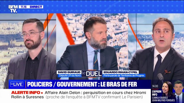 Policiers, une fronde incontrôlable ? Le duel entre David Guiraud (LFI) et Eduardo Rihan-Cypel (Territoires de Progrès)