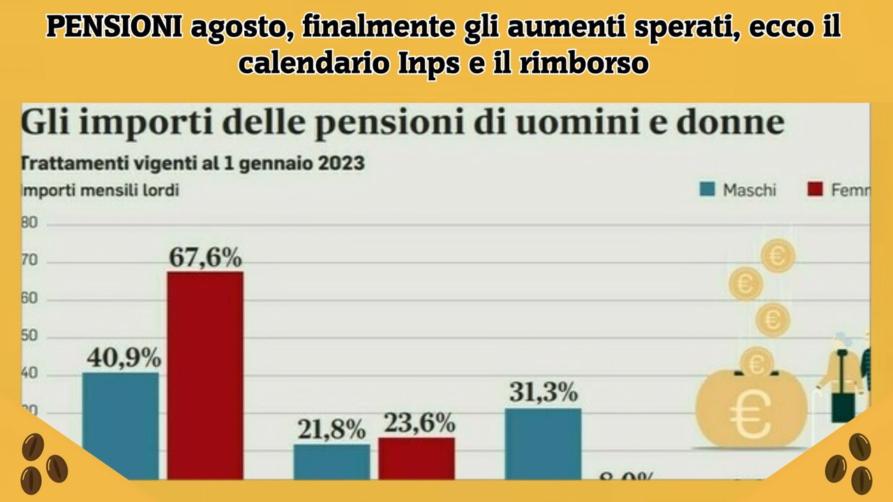 PENSIONI agosto, finalmente gli aumenti sperati...