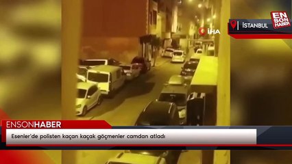 Esenler'de polisten kaçan kaçak göçmenler camdan atladı