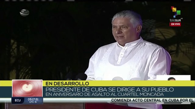 Presidente cubano rememora asaltos a los cuarteles Moncada y Carlos Manuel de Céspedes