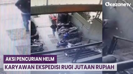 Aksi Pencurian Helm, Karyawan Ekspedisi Rugi Jutaan Rupiah