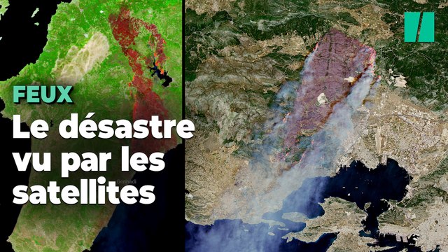 Ces images satellites saisissantes montrent l’ampleur des incendies en Grèce