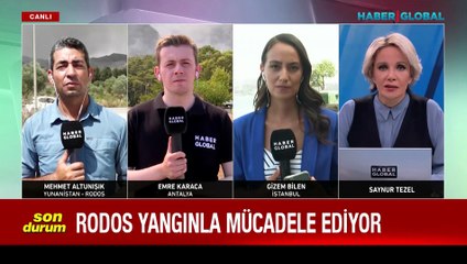 Yunanistan cehennemi yaşıyor! Haber Global ekibi alev alev yanan Rodos'ta