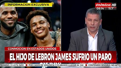 El hijo de LeBron James sufrió un paro cardíaco mientras entrenaba