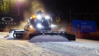 process of making the first white snow at an amazing speed_ ski resorts in korea