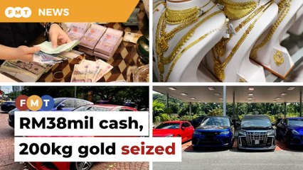 RM38mil cash, 200kg gold seized in multi-agency raid