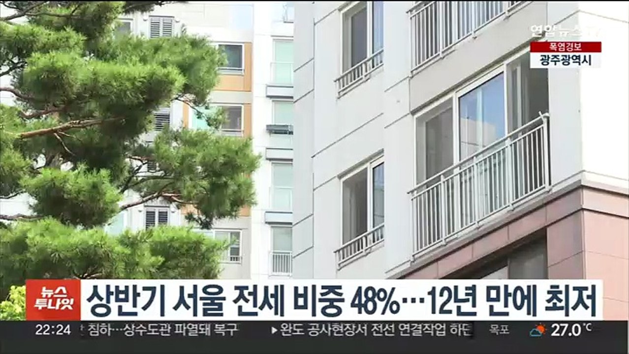 상반기 서울 전세 비중 48%…12년 만에 최저