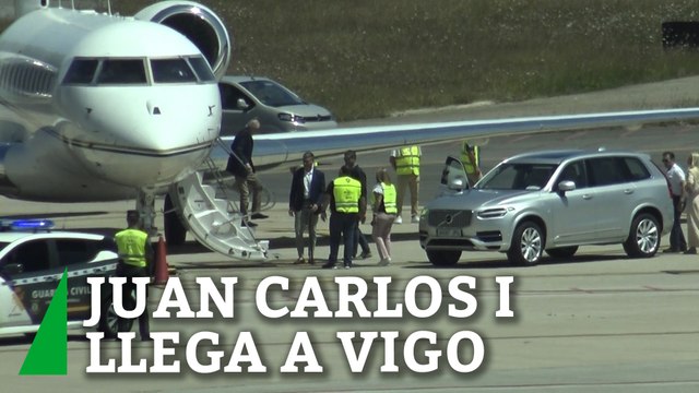 Juan Carlos I llega a Vigo en su tercera visita a España desde que se fue a Abu Dabi