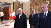 Mattarella riceve al Quirinale il presidente della Repubblica tunisina