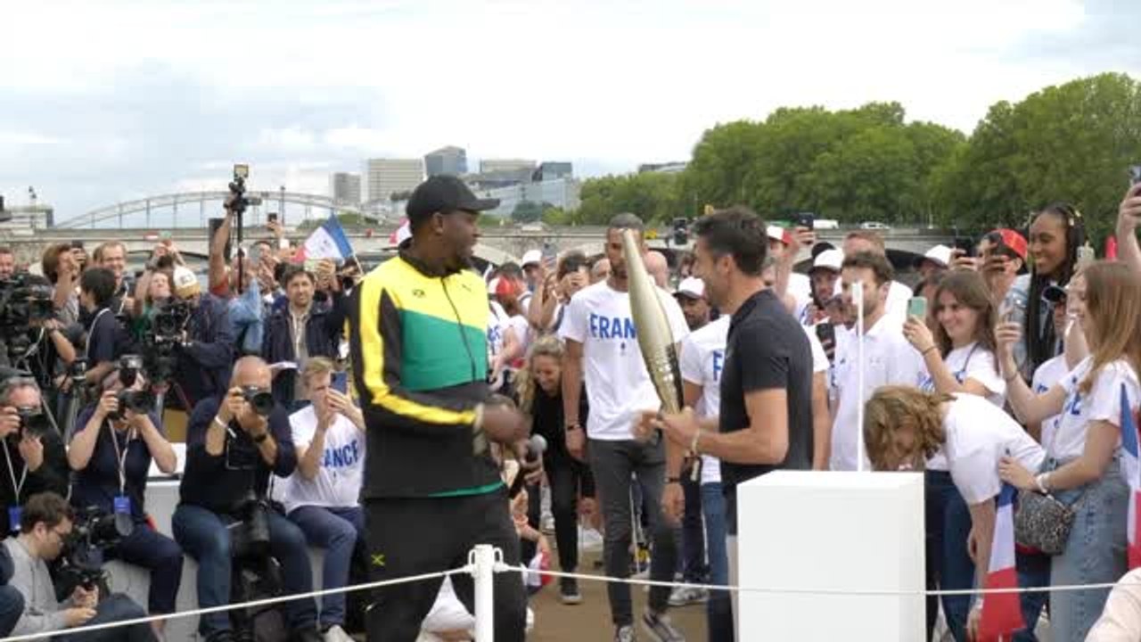Paris 2024 Usain Bolt en invité surprise فيديو Dailymotion