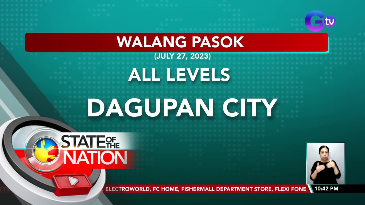 #WalangPasok dahil sa Bagyong Egay (July 27, 2023) | SONA