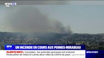 Bouches-du-Rhône: un incendie en cours aux Pennes-Mirabeau