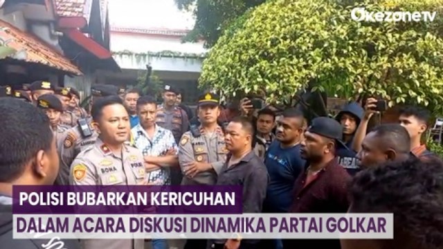 Polisi Bubarkan Kericuhan Dalam Acara Diskusi Dinamika Partai Golkar