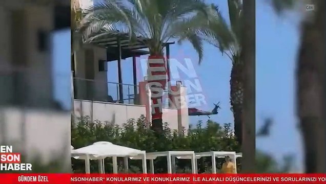 Ensonhaber canlı yayınında Kemer’deki yangına müdahale anları