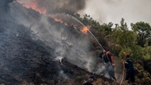 تواصل جهود إخماد حرائق الغابات بعدد من الجزر اليونانية