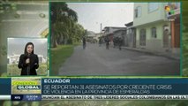 Ecuador: Esmeraldas enfrenta una crítica situación con 31 asesinatos