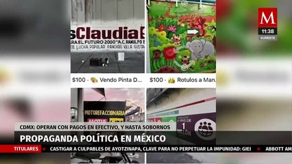 Bardas llenas de propaganda política en México