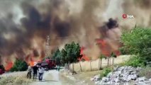 Kütahya'da orman yangını: Vatandaşlar kaçarken helikopterden görüntülendi