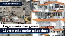 Brecha de ingresos en México: hogares más ricos ganan 15 veces más que los más pobres
