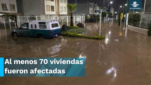 Se inunda de aguas negras el Fracc. Los Héroes 2 en Chalco tras desbordamiento de canal