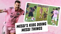 ¡Los hijos de Messi son unos CRACKS!   Los pequeños fueron captados jugando y ¡OJO con la PATADA que dio Ciro!  #beINFeatures