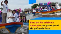 Boca del Río celebra a Santa Ana con paseo por el río y ofrenda floral