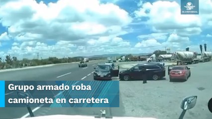 Así despojaron de su camioneta a una familia en la carretera de Matehuala a SLP