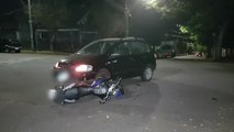 Motociclista fica ferido em acidente na Rua Visconde do Rio Branco