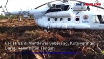 Detik-Detik Helikopter BNPB Mendarat Darurat di Lahan Gambut Kotawaringin