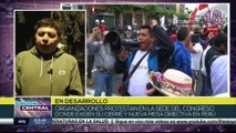 Perú: Reportan manifestaciones en la Sede del Congreso contra la ultraderecha