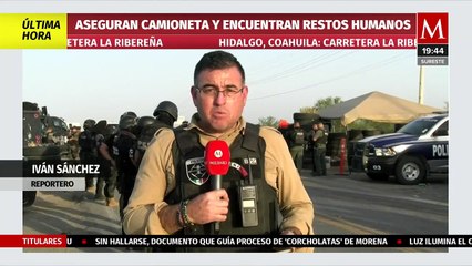 Aseguran camioneta calcinada con restos humanos en Hidalgo, Coahuila