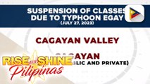 Klase sa ilang paaralan sa Luzon, suspendido pa rin dahil sa Bagyong #EgayPH at habagat