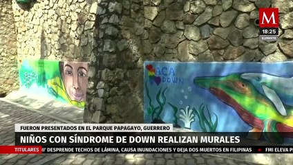 En Guerrero, niños con Síndrome de Down pintaron murales en el Parque Papagayo