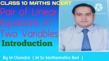 Class 10 Maths Pair of Linear Equations in Two Variables Introduction | Class 10 Maths NCERT Exercise 3.1 | Class 10 Maths CBSE Exercise 3.1 | Class 10 Maths UP Board Exercise 3.1| Class 10 Maths Pair of Linear Equations in Two Variables Introduction |