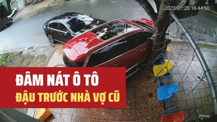 Anh rể tông nát ô tô của em vợ cũ vì mâu thuẫn gia đình