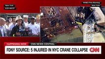Dramatic video shows moment crane collapses onto New York street